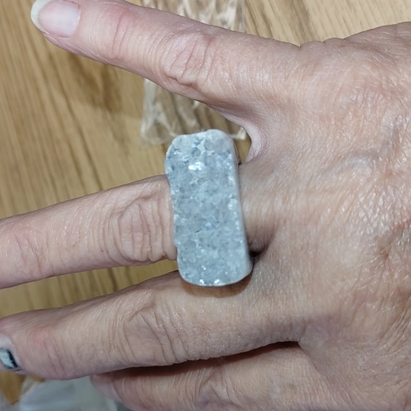 New All Gemstobe Agate Druzy Ring SIZE 8 - Picture 7 of 8